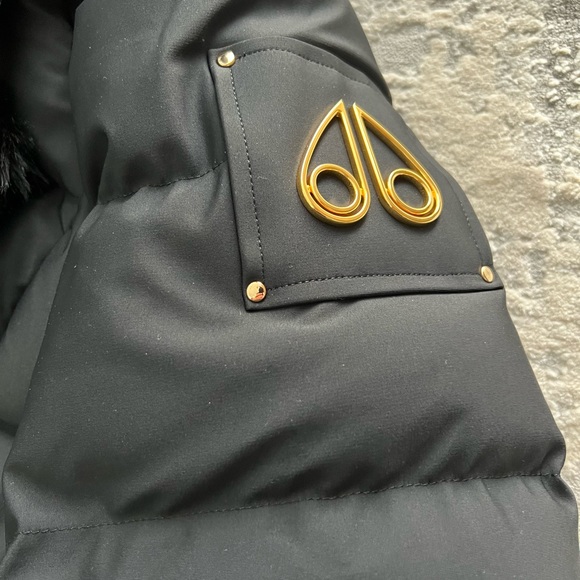 VEUC Moose Knuckles Gold Cambria goose down jacket black size L - Picture 5 of 11